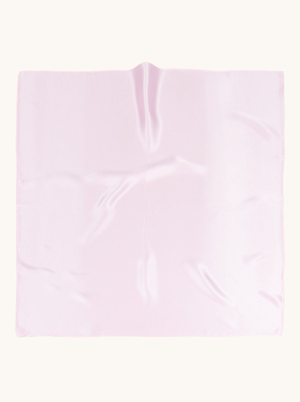 Apaszka jedwabna gładka jasnoróżowa  53x53 cm