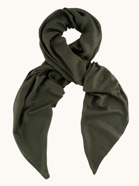 Szal 100% wiskoza gładki w kolorze butelkowej zieleni 75x180 cm