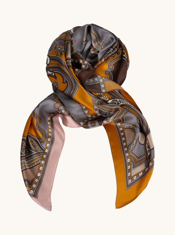 Apaszka jedwabna Orientalny paisley 90cm x 90cm