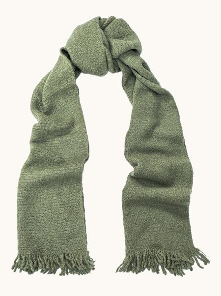 Szal zielony z kaszmirem 25x150 cm PREMIUM