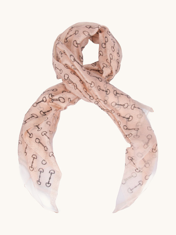 Pink evening shawl with buckles 90 cm x 200 cm