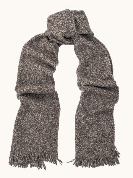 Szal brąz melanżowy z kaszmirem 25x150 cm PREMIUM