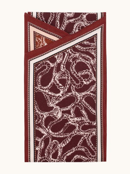 Szal wąski wełna z jedwabiem we wzory 20x160 cm