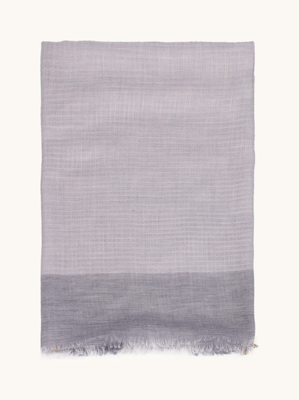 Grey cashmere shawl 90 cm x 200 cm PREMIUM