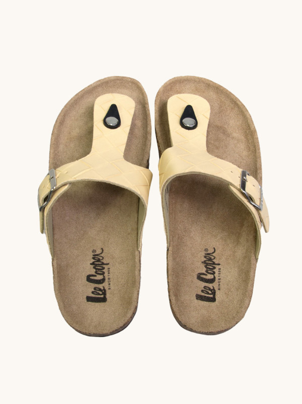 Klapki Damskie Japonki Lee Cooper Beżowe