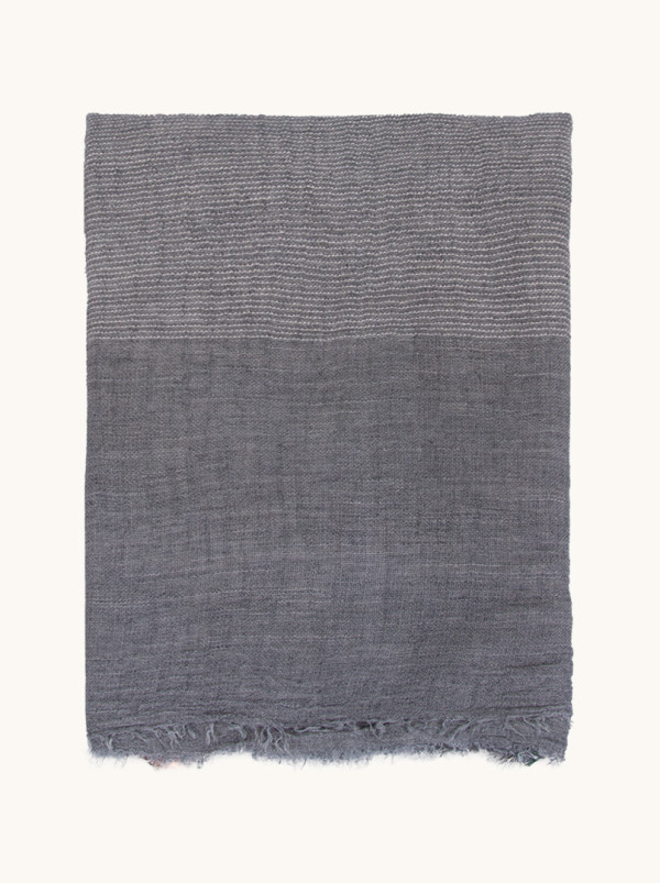 Light grey shawl 90 cm x 210 cm