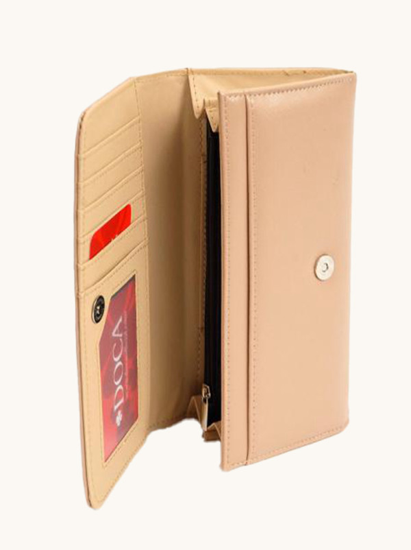 Duży beżowy portfel DOCA