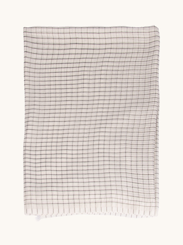 Lightweight shawl in fine check 70 cm x 180 cm