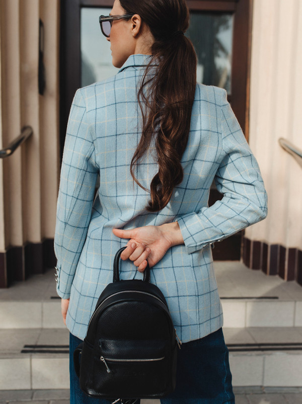 Plecak czarny ALLORA be unique ze skóry naturalnej 23 cm x 32 cm PREMIUM