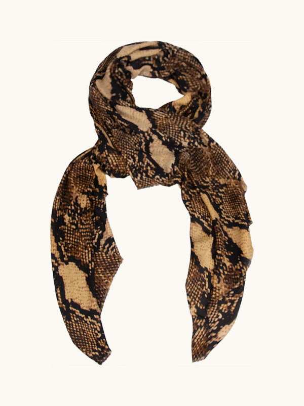 Szal 100% wiskoza we wzór skóry węża 90cm x 180cm