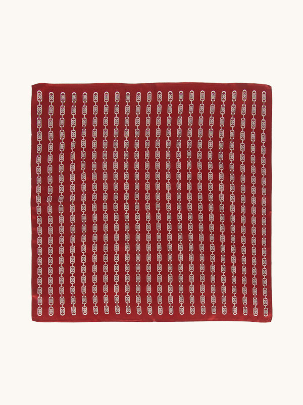 Silk scarf with chain motif 70 cm x 70 cm