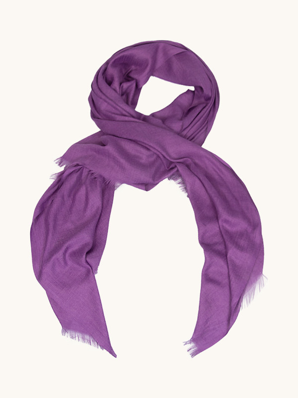 Viscose shawl in purple 90 cm x 200 cm