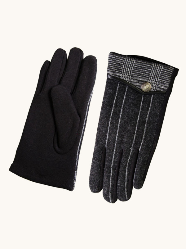 Rękawiczki męskie dzianinowe szare