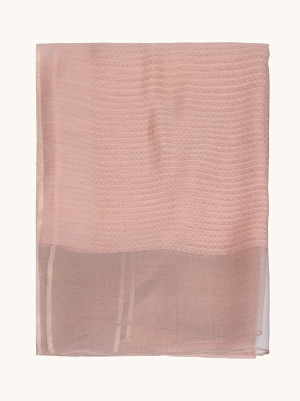 Elegancki szal wieczorowy w kolorze ciemnego różu 72 cm x 200 cm