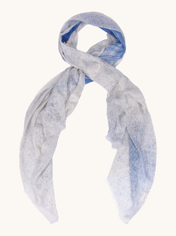 Blue shaded scarf 100% wool 