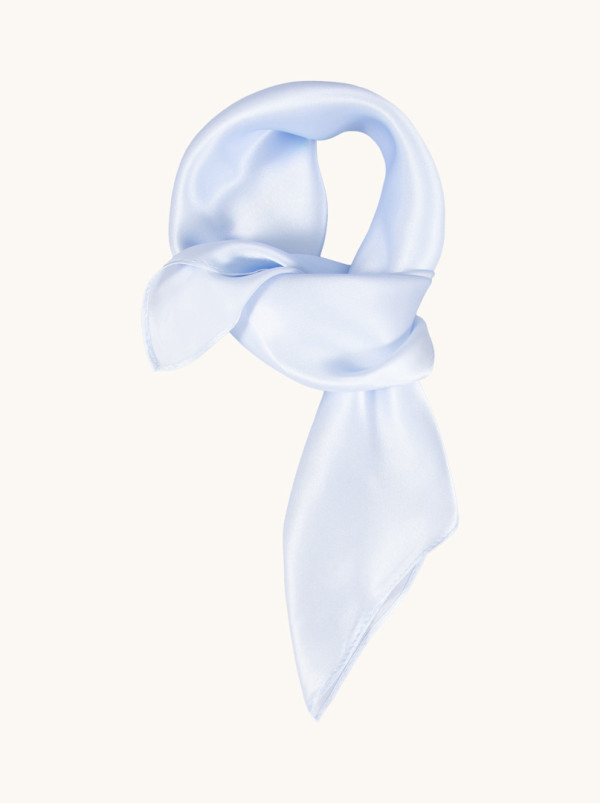 Apaszka jedwabna gładka błękitna 53x53 cm