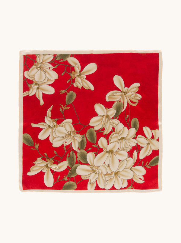 Apaszka jedwabna Kwitnąca pasja 53x53 cm