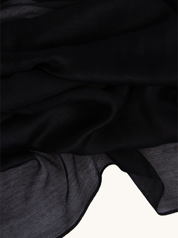 Szal wizytowy czarny 195 cm