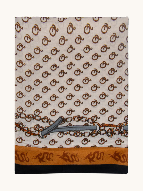 Lightweight viscose patterned shawl 95 cm x 200 cm