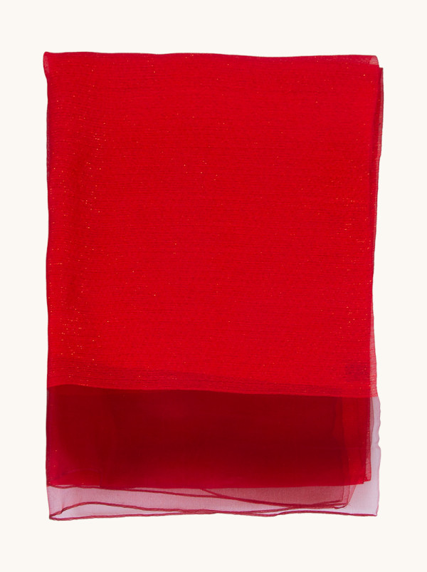 Red formal shawl 65 cm x 185 cm