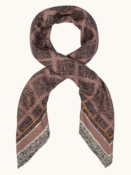 Apaszka wełniana subtelna krata  90x90 cm 