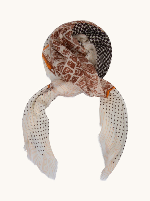 Scarf 100% wool peplite 70 cm x 190 cm