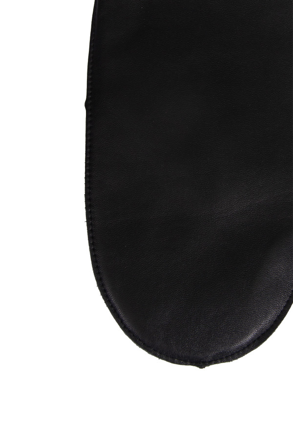  Rękawiczki skórzane czarne z jednym palcem