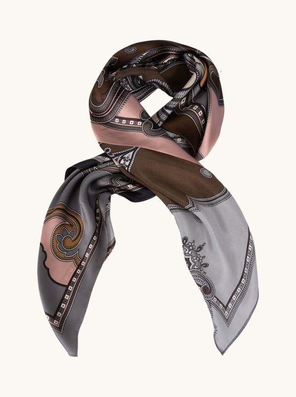 Apaszka jedwabna Artystyczny paisley 90cm x 90cm