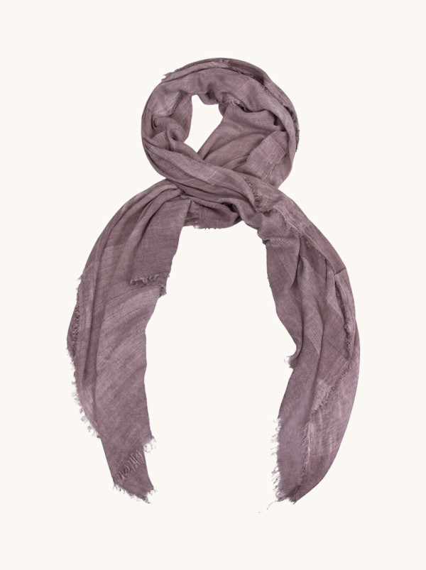 Striped purple scarf 90 cm x 210 cm