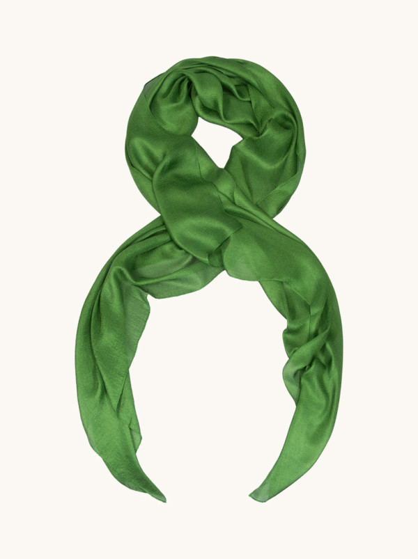 Shimmering green formal scarf 100cm x 170cm