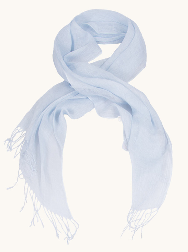 Scarf 100% linen blue 65 x 200cm