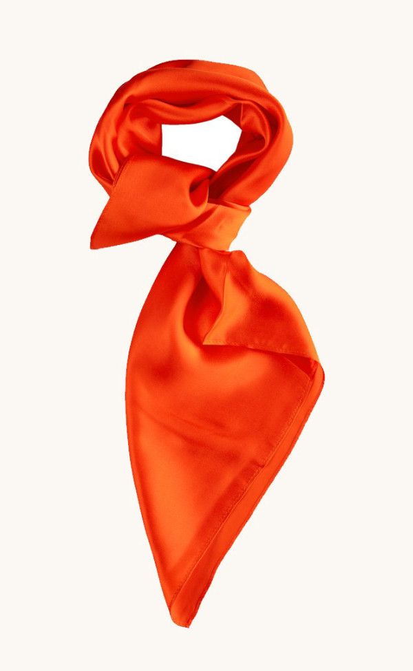 Silk scarf in powder pink 65 cm x 65 cm