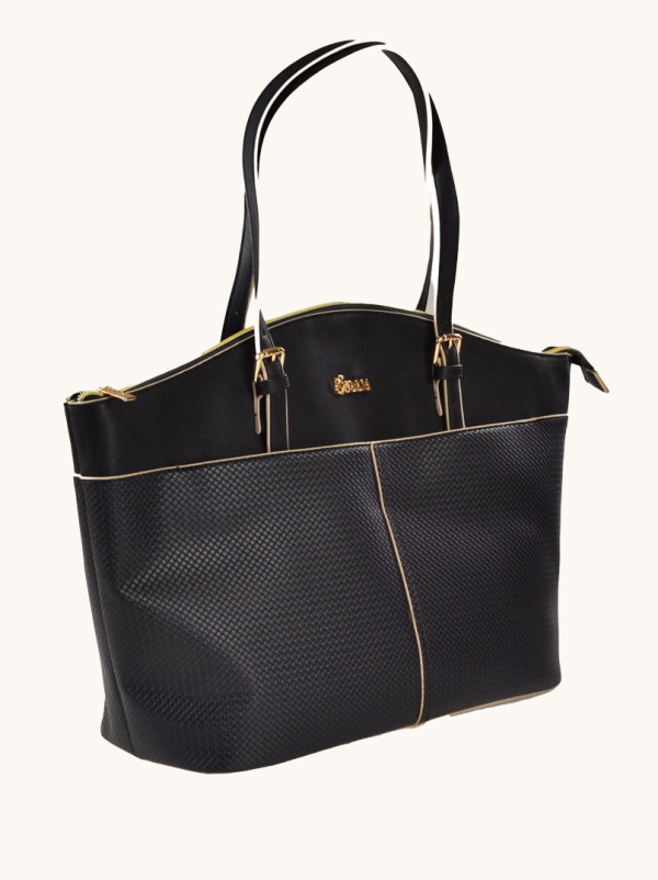 Duża Torba w Kolorze Czarnym DOCA