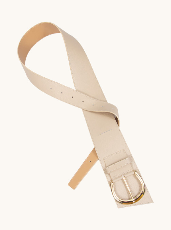 Pasek  w kolorze kremowego beżu Allora be unique