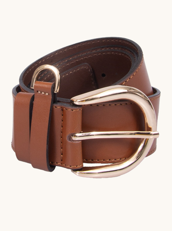 Pasek  w kolorze koniakowego brązu Allora be unique