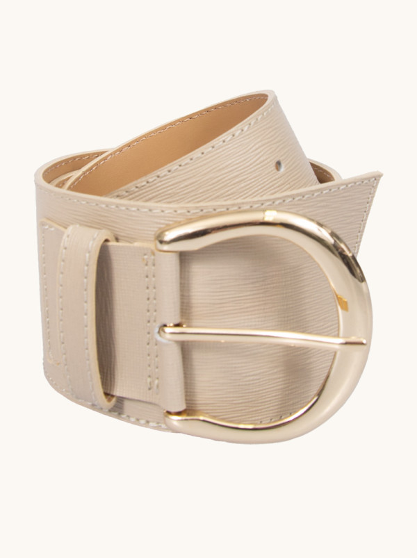 Pasek  w kolorze kremowego beżu Allora be unique