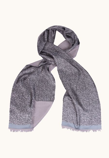 Męski szal jedwabny szary 30×180 cm ekskluzywny dodatek do płaszcza