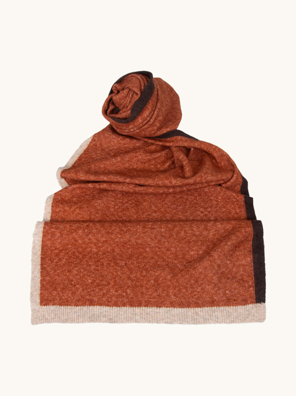 Brown shawl 50 cm x 200 cm