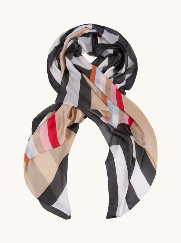 Lightweight checkered shawl 90 cm x 175 cm