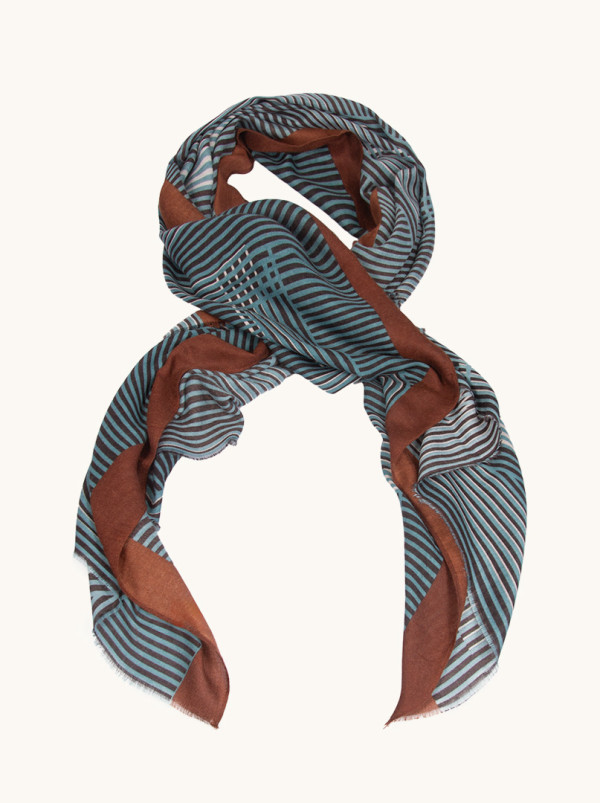 Viscose scarf with geometric patterns, 85cm x 180cm
