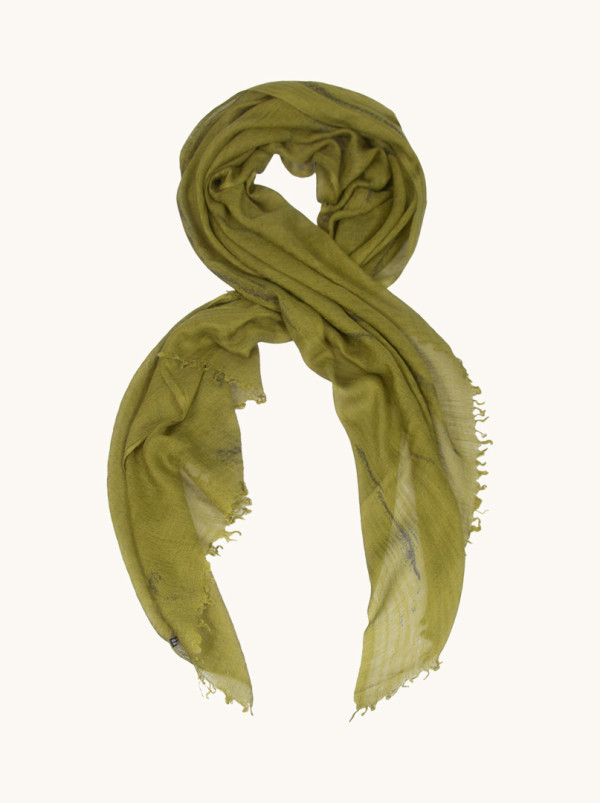 Scarf in shade of olive green 90cm x 200cm
