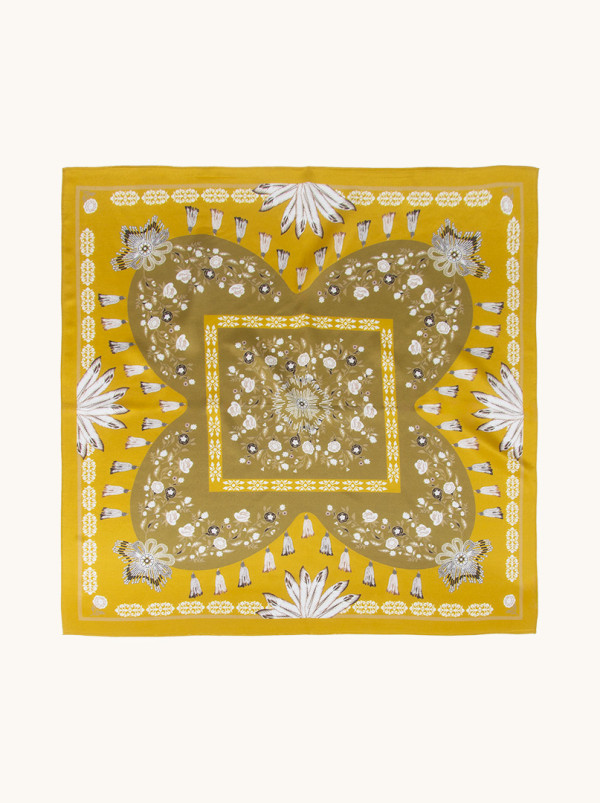 Apaszka jedwabna Złocisty Poranek 65x65 cm