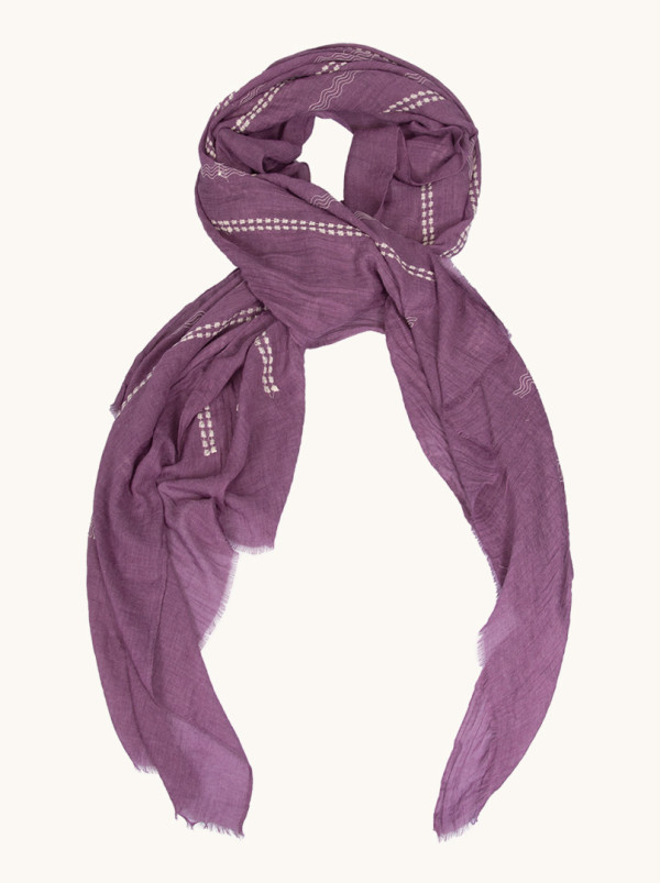 Light purple shawl 90 cm x 200 cm