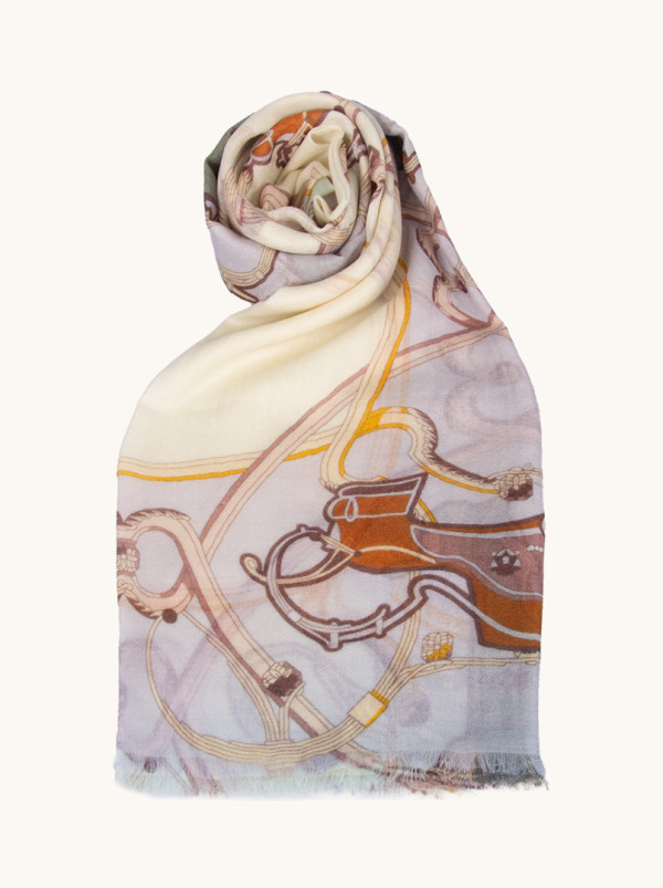 Ekskluzywny szal kaszmirowy wielokolorowy 70 cm x 200 cm PREMIUM