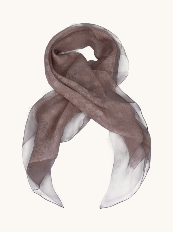 Evening shawl navy beige 75 cm x 190 cm PREMIUM