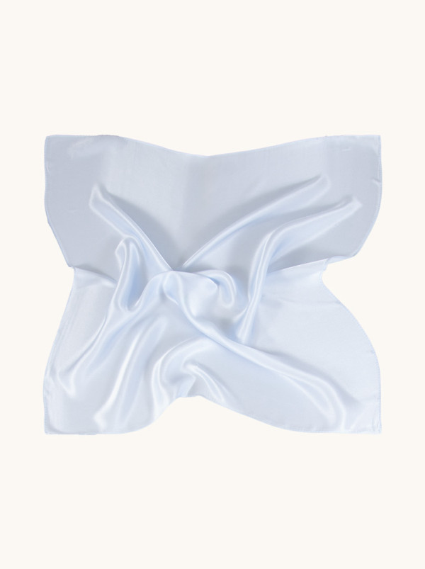 Apaszka  jedwabna gładka błękitna 53x53 cm