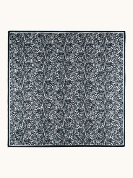 Apaszka kaszmir z jedwabiem z motywem paisley 90x90 cm