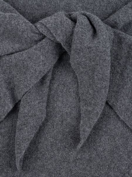 Chusta wełniana szara GRIS 116x116x180 cm PREMIUM