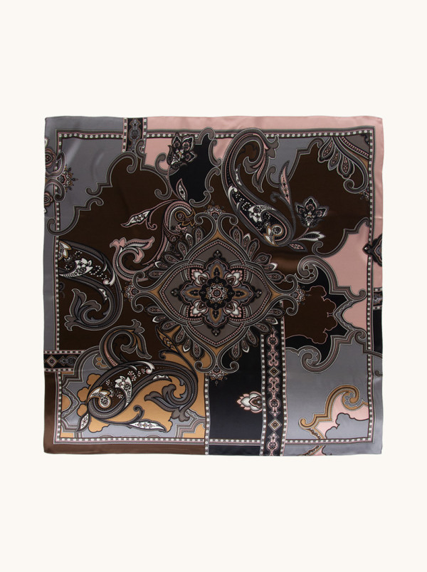 Apaszka jedwabna Artystyczny paisley 90cm x 90cm