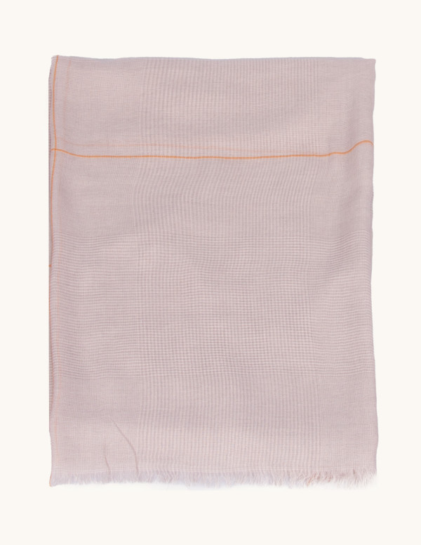 Light weight shawl in fine check 70 cm x 180 cm